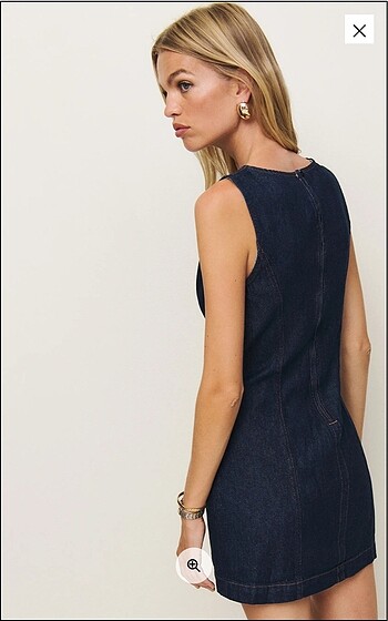 m Beden Reformation lüks denim elbise