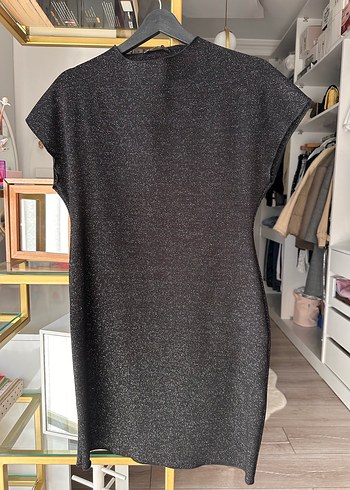 Mini Simli Triko Zara Elbise