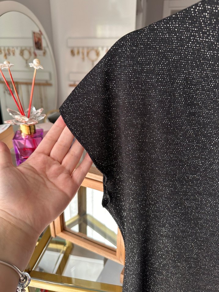 Mini Simli Triko Zara Elbise - Görsel 5