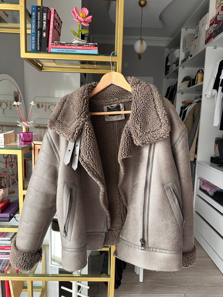 Kürklü Süet Kadın Ceket - Görsel 2