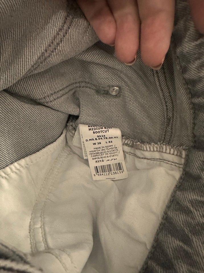 Colins Gri Kadın Denim Pantolon Regular Fit - Görsel 3