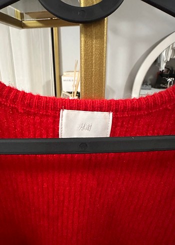 HM kare yaka kırmızı kazak - Görsel 2