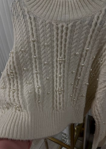 İncili dilvin boğazlı kazak - Görsel 4