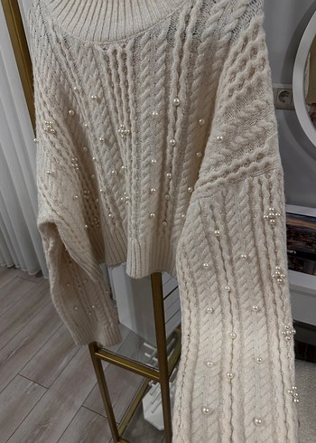 İncili dilvin boğazlı kazak - Görsel 5