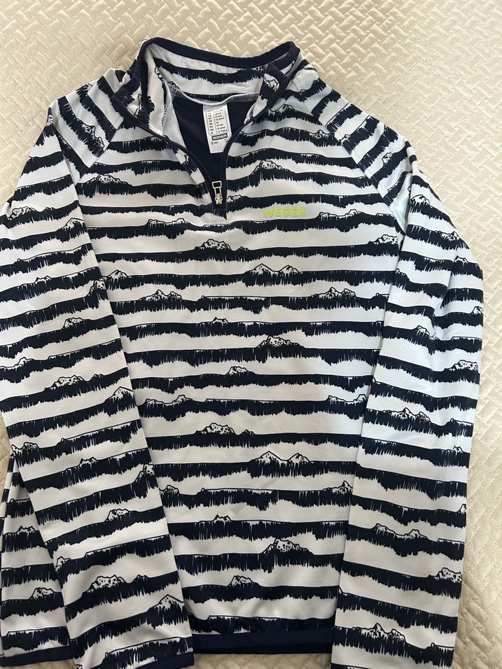 Desenli, Fermuarlı, Yüksek Yakalı kayak icligi - Görsel 2