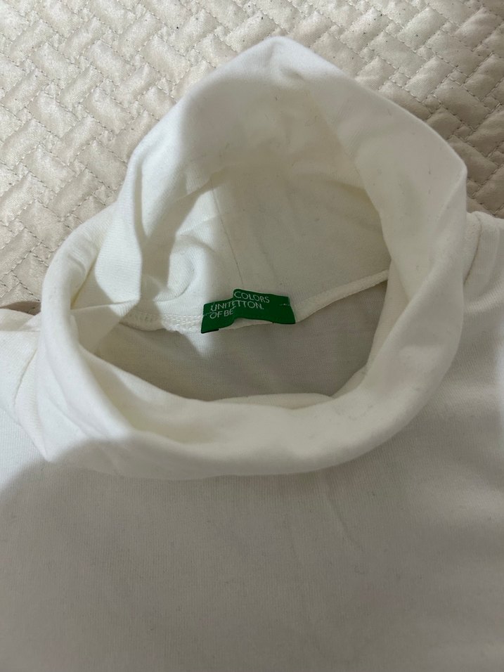 Beyaz Çocuk Uzun Kollu İçlik bogazli krem rengi - Görsel 4