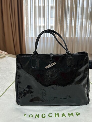  Beden siyah Renk Longchamp orjinal deri siyah çanta