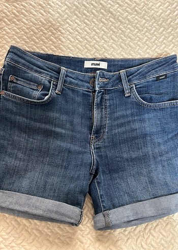 Mavi Kadın Gri-İndigo Mini Denim Şort model pixie