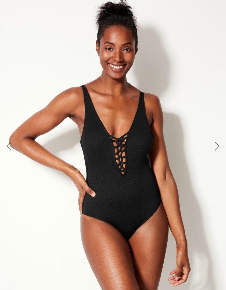 Siyah Detaylı Strappy Mayo - Görsel 3