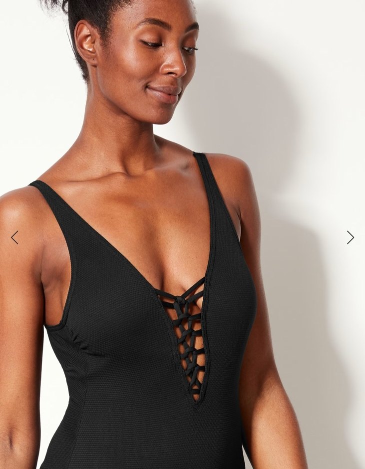 Siyah Detaylı Strappy Mayo - Görsel 2