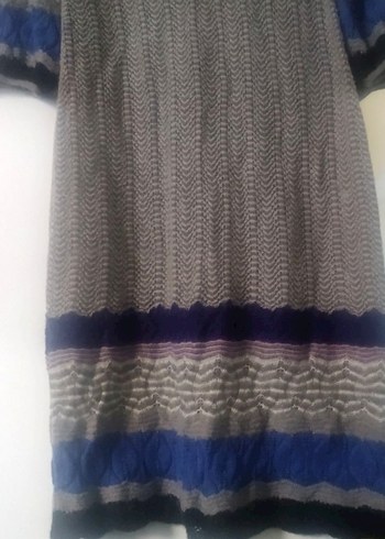 Derhy Gri Uzun Triko Elbise - Görsel 7