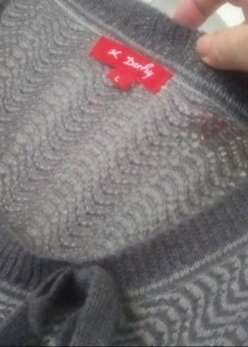 Derhy Gri Uzun Triko Elbise - Görsel 2