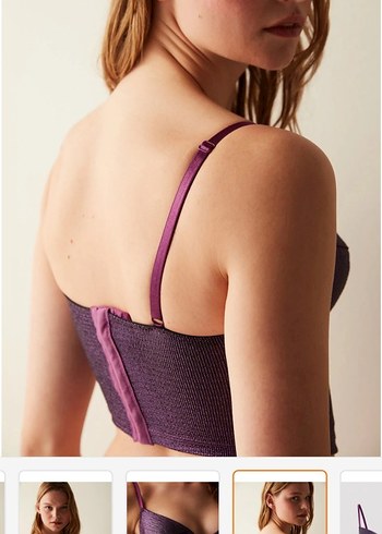 Mor Gotik Glamour Büstiyer Sütyen 80 C - Görsel 2