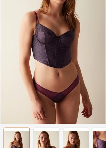 Mor Gotik Glamour Büstiyer Sütyen 80 C - Görsel 3