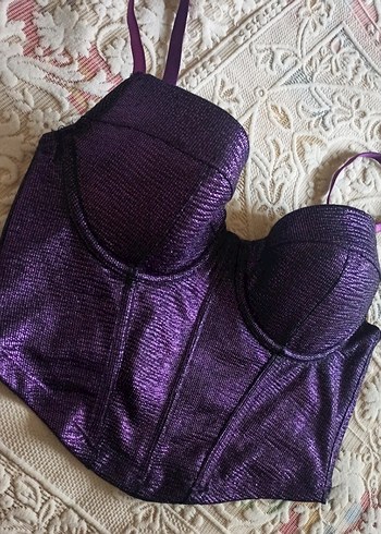 Mor Gotik Glamour Büstiyer Sütyen 80 C - Görsel 9