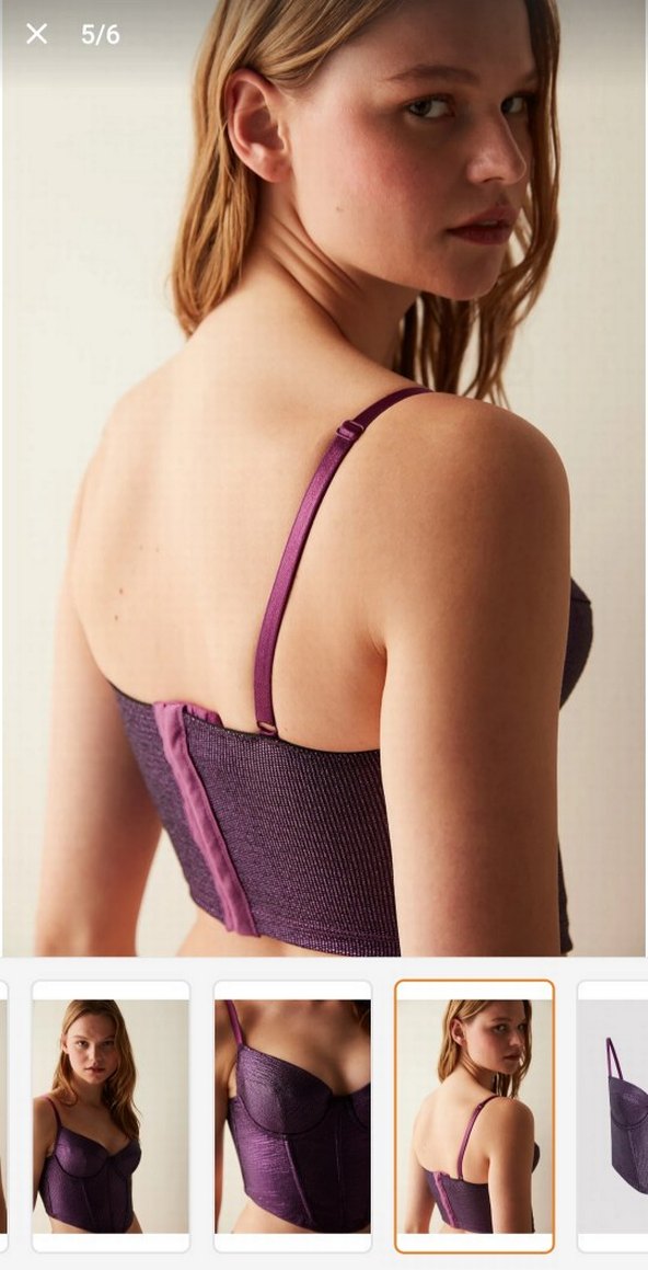 Mor Gotik Glamour Büstiyer Sütyen 80 C - Görsel 2