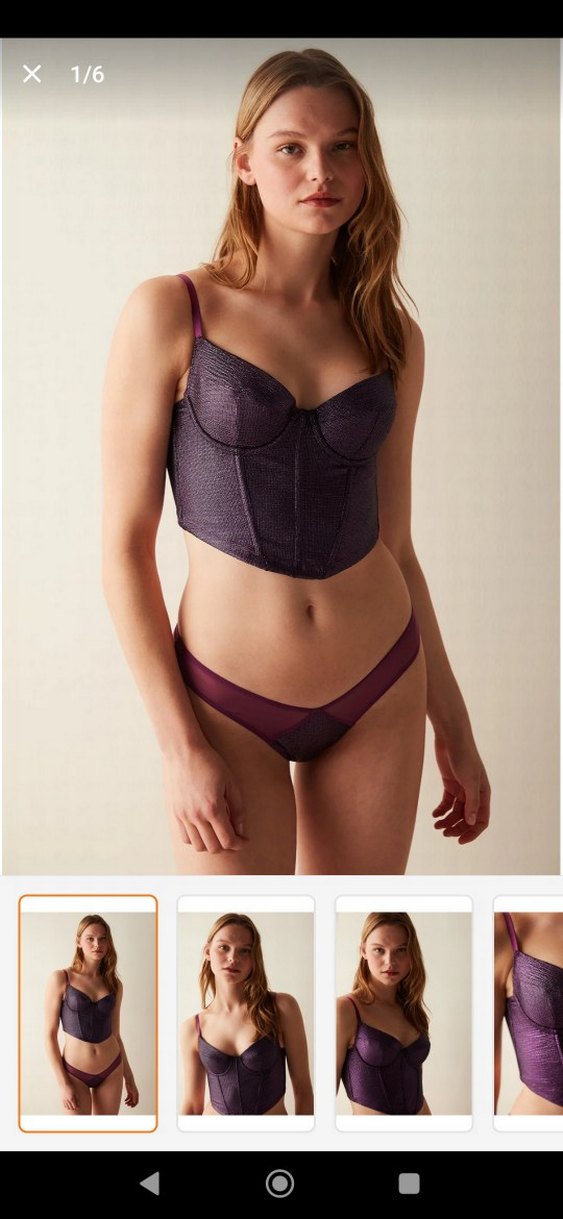 Mor Gotik Glamour Büstiyer Sütyen 80 C - Görsel 3