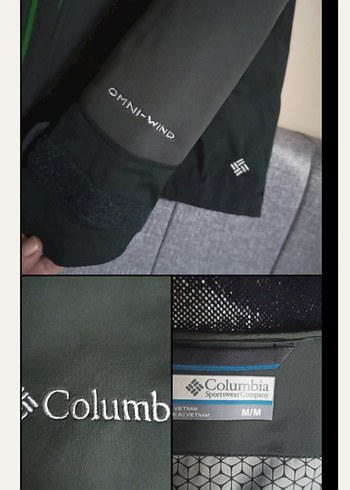 Columbia Gri Kapüşonlu Fermuarlı Erkek Ceket - Görsel 7