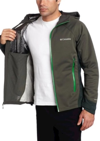 Columbia Gri Kapüşonlu Fermuarlı Erkek Ceket - Görsel 2