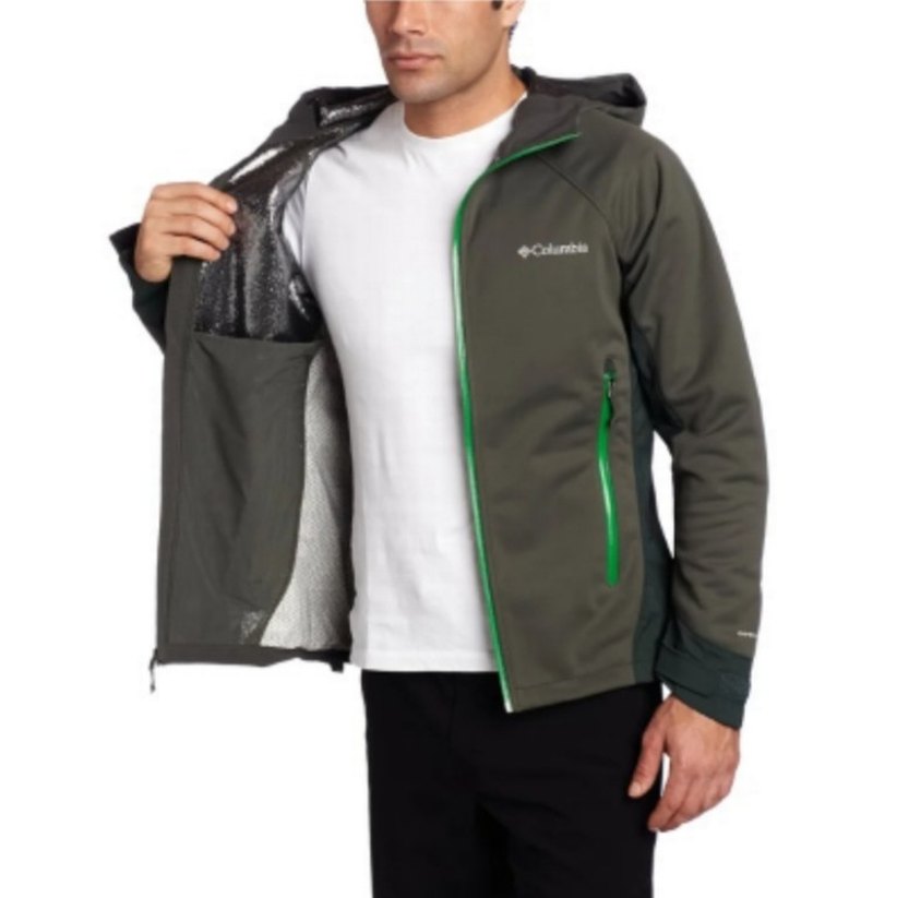 Columbia Gri Kapüşonlu Fermuarlı Erkek Ceket - Görsel 2