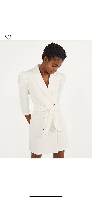 Bershka beyaz blazer elbise ceket