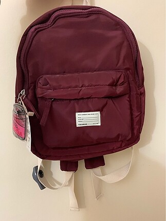 Pull and bear bordo sırt çantası