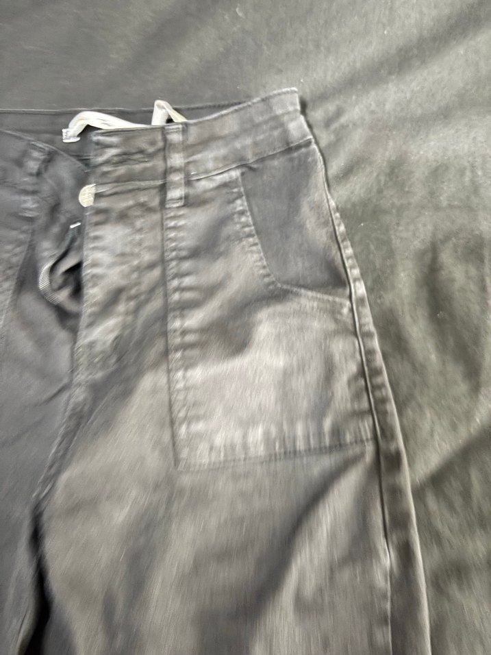 Siyah Bol Kesim Denim Kadın Pantolon - Görsel 4