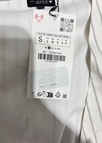 Düğmeli Çizgili Kadın gömlek - Görsel 6