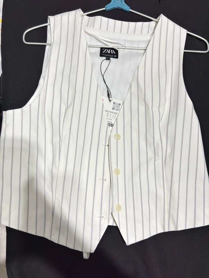 Düğmeli Çizgili Kadın gömlek - Görsel 2