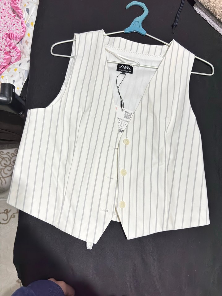 Düğmeli Çizgili Kadın gömlek - Görsel 3