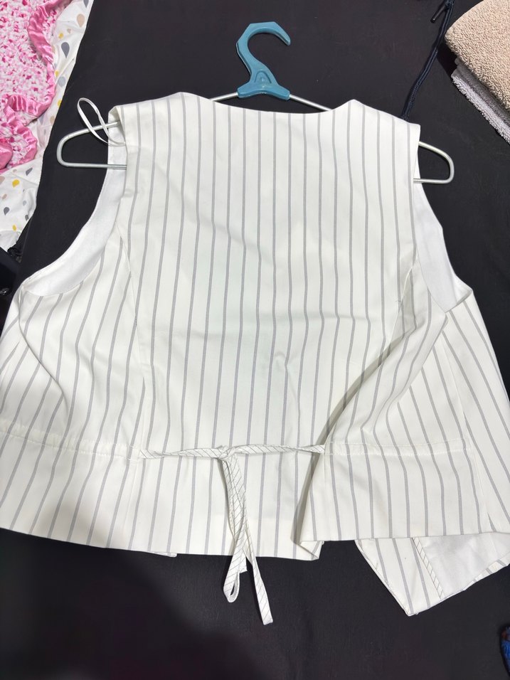 Düğmeli Çizgili Kadın gömlek - Görsel 4