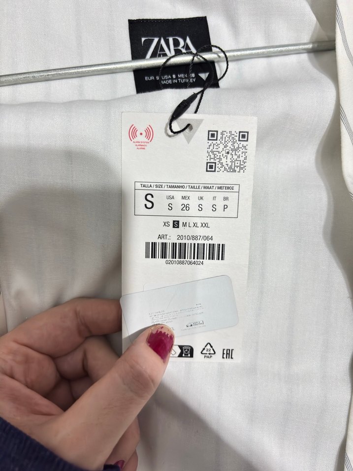 Düğmeli Çizgili Kadın gömlek - Görsel 5