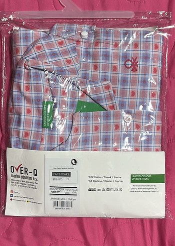 Benetton Benetton Kalp Desenli Kısa Kollu Şortlu Pijama