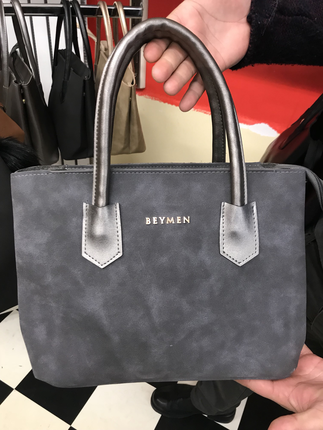 Diğer Gri süet Beymen model çanta