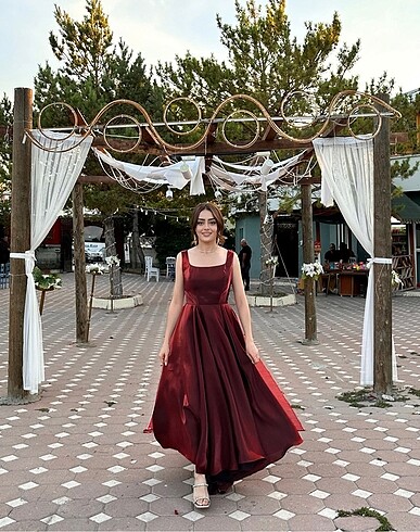 s Beden bordo Renk Tasarım elbise
