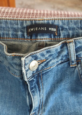 LC Waikiki Kadın Mavi Bol Kesim Denim Pantolon