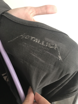 Bershka metallica lisanslı askılı tişört