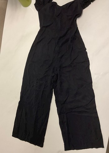 Siyah Keten V Yaka Uzun Tulum - Görsel 4