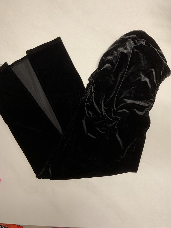 Siyah Drapeli Uzun Kadın Elbise - Görsel 2