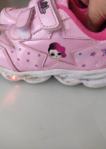 29 Beden pembe Renk Pembe Kız Çocuk Spor Ayakkabı Velcro