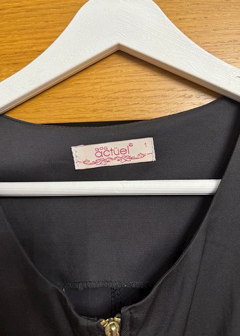 Siyah Midi Kumaş elbise - Görsel 2