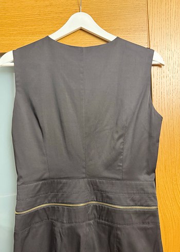 Siyah Midi Kumaş elbise - Görsel 3