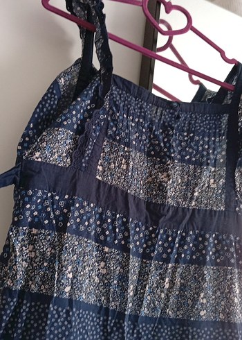 Lacivert Bohem Salaş Uzun Hamile Eteği - Görsel 2