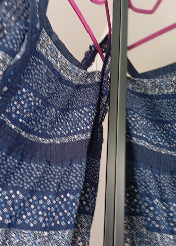 Lacivert Bohem Salaş Uzun Hamile Eteği - Görsel 4