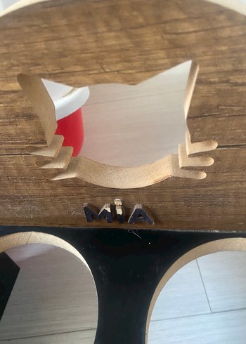 Ahşap Kedi Mama Kabı Standı - Görsel 2