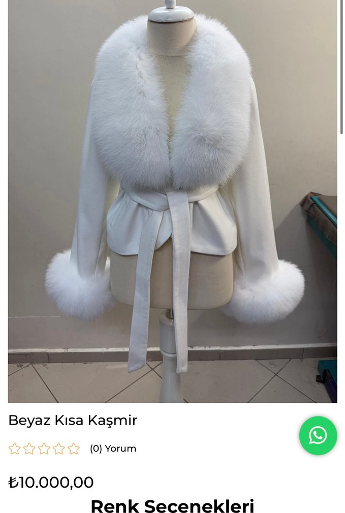 Beyaz Kürk Detaylı  Ceket - Görsel 2