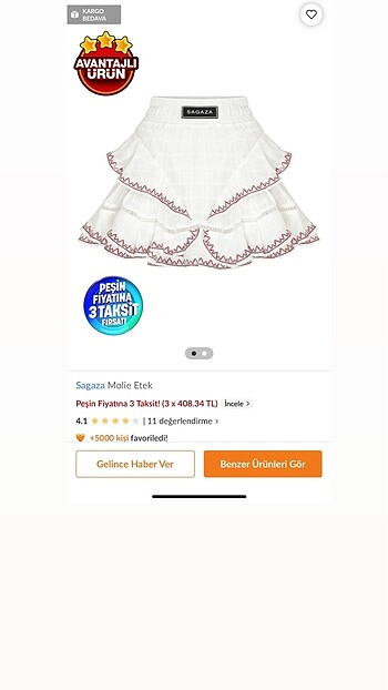 Sagaza etek bluz