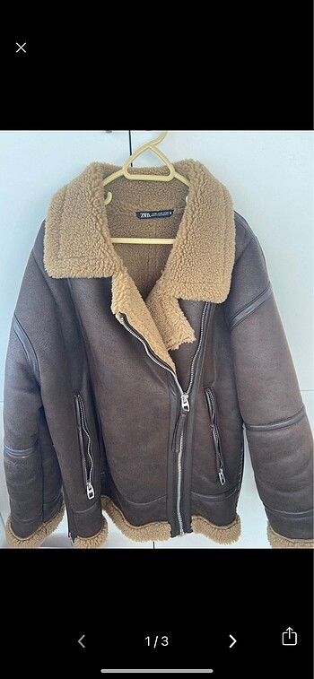 xs Beden kahverengi Renk Zara biker ceket