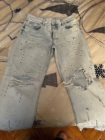 BERSHKA taşlı jean