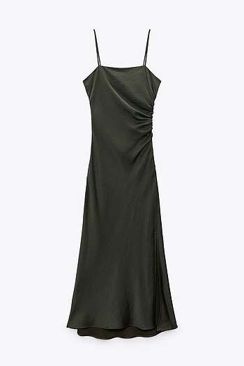Zara / Saten Midi Elbise